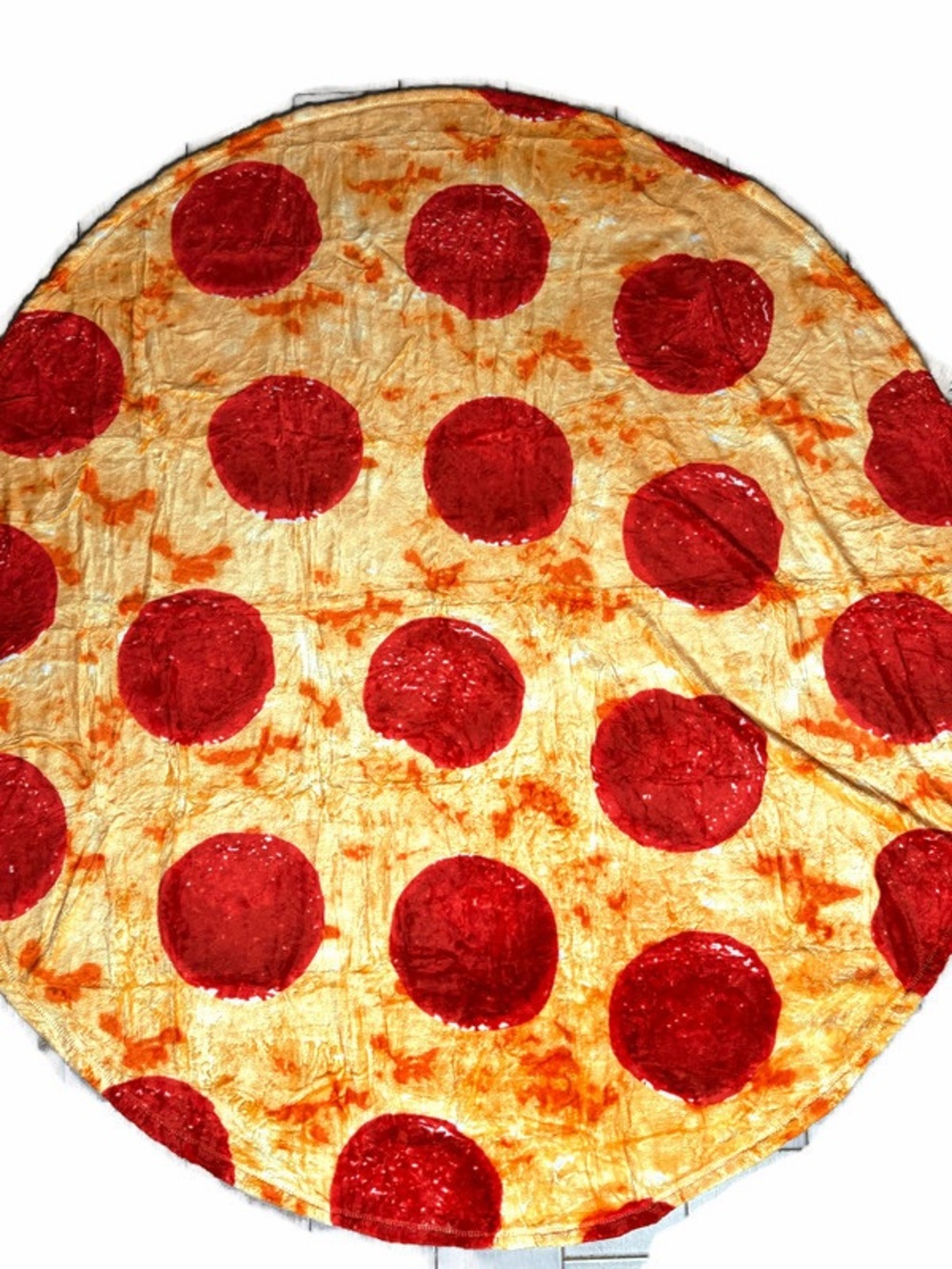 59 1/2” Round Pepperoni Pizza NoveltyThrow Blanket